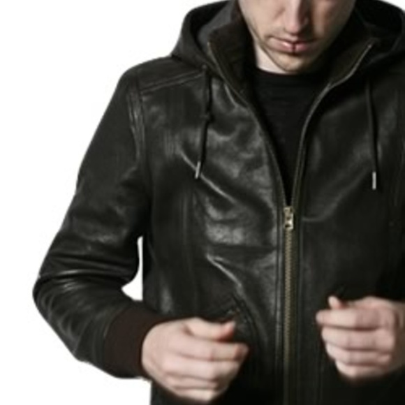 John Varvatos Other - John Varvatos Black Jersey Lined Leather Jacket